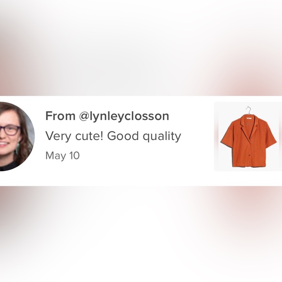 NEW MADEWELL- Crinkle-Knit Button-Front Top - Picture 3 of 7